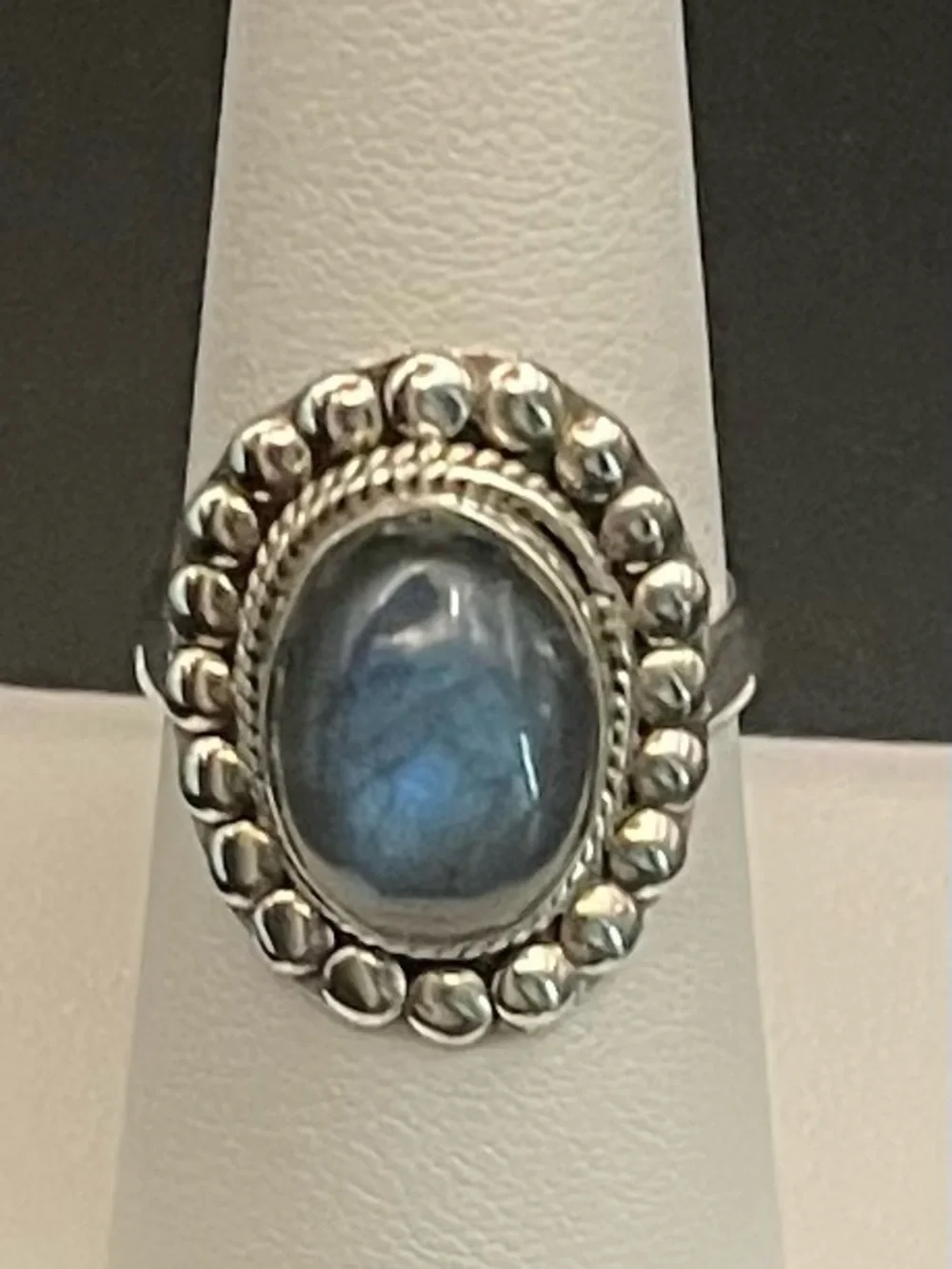 NWOT stunning 925 SS Natural Labradorite ring size 8